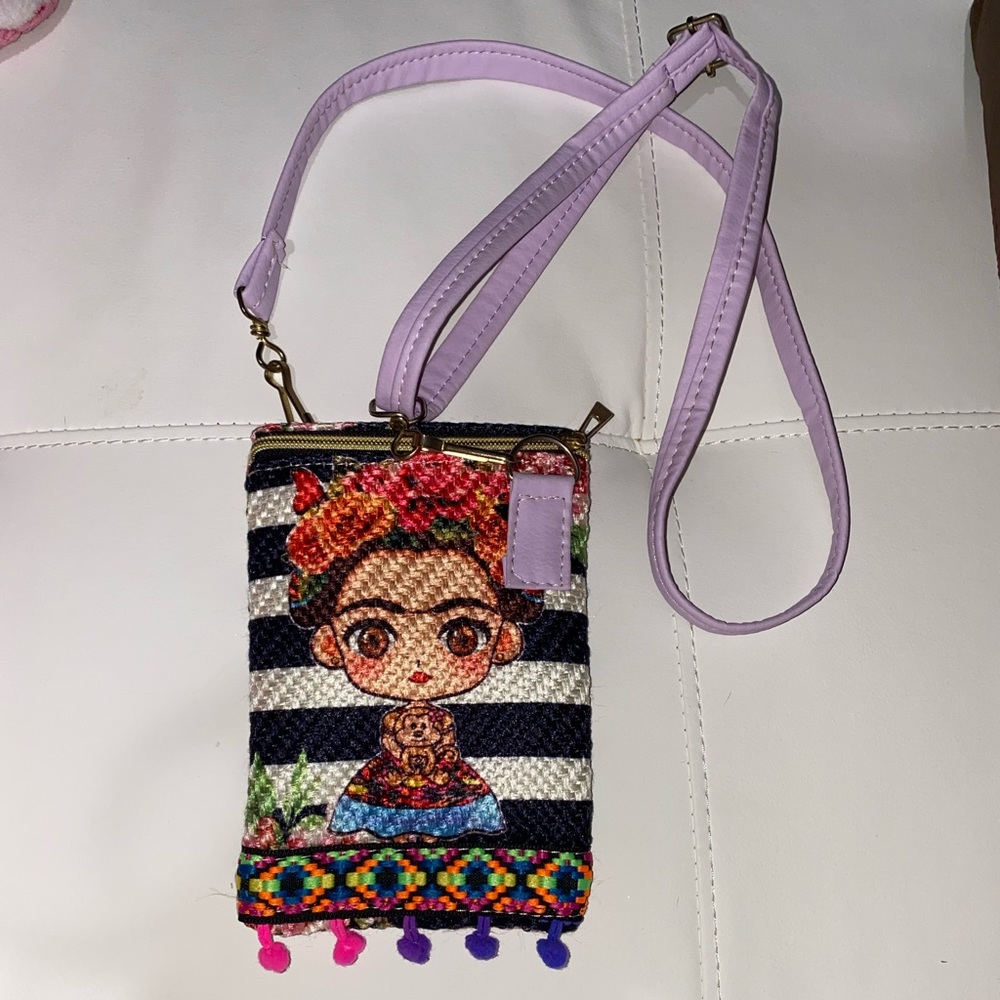 Little Frida Kahlo cell phone purse.
